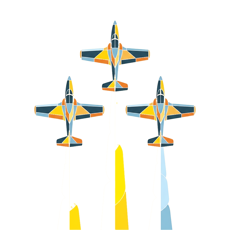 RCAF Snowbirds formation illustration