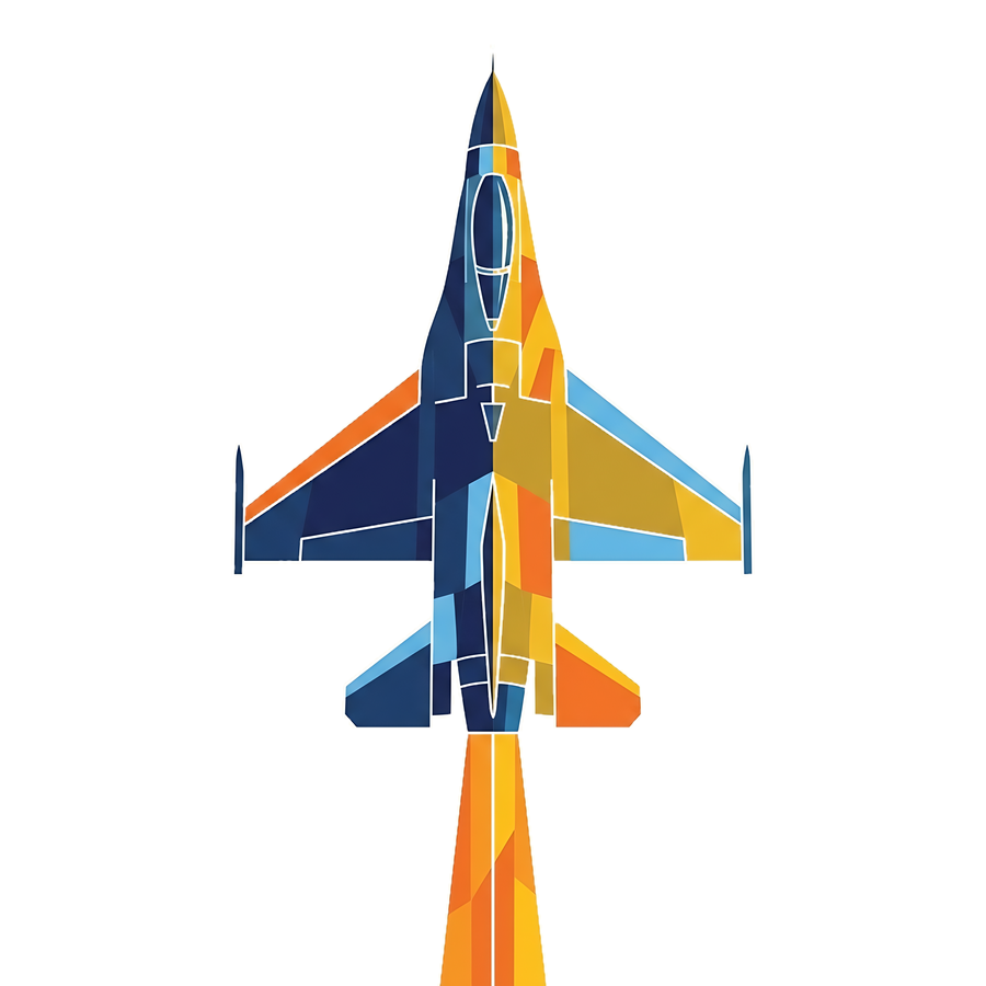 Jet demonstration team illustration